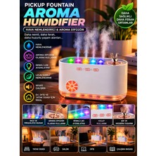 Azurtech Pickup Fountain Aroma Humidifier Hava Nemlendirici Aroma Difüzör Renkli LED Işıklı