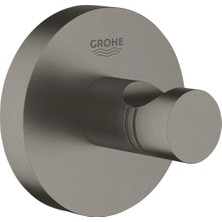 Novélune Banyo Askısı: Bornoz Askısı Essentials Brushed Hard Graphite 40364AL1