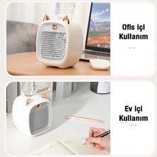 Emt Pazarlama® Ezere Hava Nemlendiricili Masaüstü Fan Taşınabilir Mini Klima SOĞUTUCU-(5775)