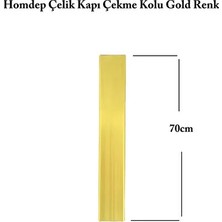 Aksu 70CM Gold Renk Çelik Kapı Çekme ve Tutma Kolu, Şık ve Dayanıklı Tasarım