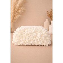Kadın Portföy Puffy Çanta – Krem – 35*24 cm