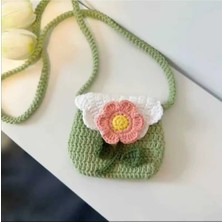 Papatya Model Handmade % 100 Cotton Manyetik Mıknatıslı Çocuk Çantası