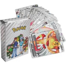 Aksu Pokemon Gümüş Serisi Kart Seti, 55 Adet Gold Kart, Yırtılmaz, Koleksiyon Için