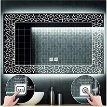 Aksu 12V Ayna Arkası Dokunmatik Anahtar 2 Tuşlu, Buhar Çözücü, Dimmer ve Rezistans