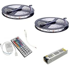 Aksu 10 Metrelik Rgb Şerit Led, 44 Tuş Kumanda, 5A Adaptör, 5050 Çip