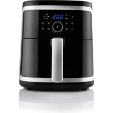 Aksu Yüksek Kapasiteli Siyah Airfryer ile Sağlıklı ve Pratik Pişirme