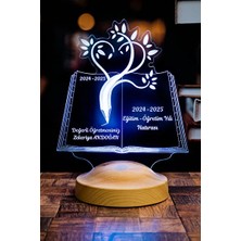 Aksu Kişiye Özel Öğretmen Hediye Kitap ve Renkli LED Lamba Seti