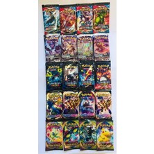 Aksu Pokemon 5'li Set, 20 Paket, 5 Seri, Özel Kartlı, Eğlenceli Koleksiyon