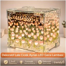 Aksu Sonsuz Lale Gece Lambası, Sihirli Ayna Işıklı, Sevgili ve Arkadaşlar Için