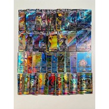 Aksu 50 Adet Pokémon Gx ve Vmax Oyun Kartları Seti, Koleksiyon ve Oyun Için