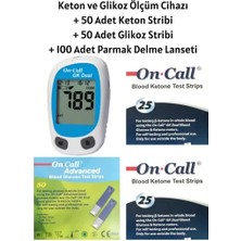Aksu Keton ve Şeker Ölçüm Cihazı Seti, 50 Keton ve 50 Şeker Stribi