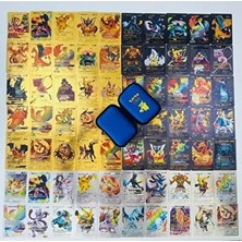 Aksu Pokemon Özel Seri Kartlar ve Taşıma Çantası, 3'lü Set, Silver, Black, Gold