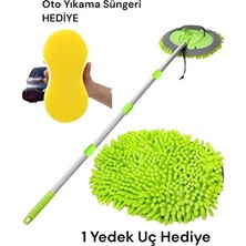 Aksu Çok Fonksiyonlu Teleskopik Saplı Oto Yıkama ve Cam Silme Mopu