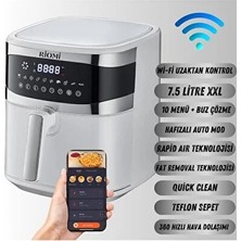 Aksu Çelik Wifi Akıllı Hava Fritözü 7.5l Xxl, Yağsız Pişirme Keyfi