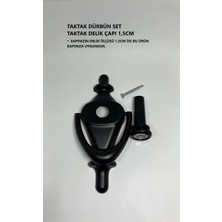 Aksu Dürbünlü Çelik Kapı Kumru Model Taktak Tokmağı 1,5cm Siyah