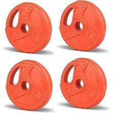 Aksu 4'lü Turuncu 1 kg Spor Ağırlık Plakası, Dayanıklı ve Kullanışlı Set