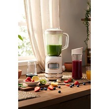 Aksu Kişisel 1l Smoothie ve Öğütücü Seti, Retro Tarz, Pratik ve Kullanışlı