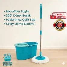 Aksu Pratik Temizlik Seti, Döner Başlıklı, Sıkma Sistemli, Kolay Kullanım