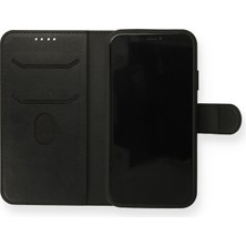 Bezos Professional Apple iPhone 13 Mini Uyumlu Kılıf Trend S Plus Kapaklı Kılıf - Siyah