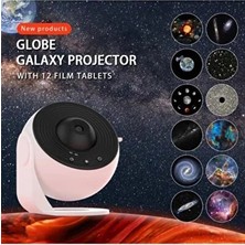 Aksu Yıldızlı Gökyüzü Projektör Gece Lambası, Beyaz Işık, Sıcak ve Rahat Atmosfer