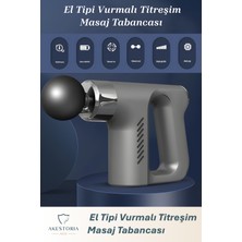 Akestoria Med El Tipi Vurmalı Titreşim Masaj Tabancası – 4 Başlıklı Fırçasız Motorlu Kas Masaj Cihazı