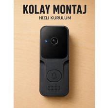 Efnaz Style Wi-Fi Akıllı Görüntülü Kapı Zili | Hd Kamera, Gece Görüşü ve Telefon Bildirimli