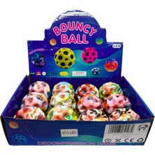 Sahra Bouncy Desenli Ay Topu Uzay Topu - 3 Adet