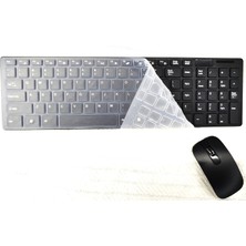 Kablosuz 2.4 G Klavye ve Mouse Set Şık Ince Tasarım Su Geçirmez Korumalık