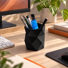 Basart Geometrik Kalemlik Masaüstü Organizer Modern Dekoratif Kalem ve Ofis Malzemesi Düzenleyici