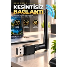 Pemberton Usb Kablosuz Wireless / 600 Mbps Wifi Çekim Yükseltici Adaptör / Pc Ağ Lan Kartı Antenli Güçlendirici Kesintisiz Bağlantı