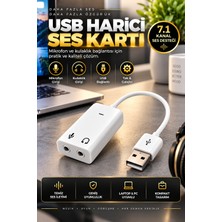 USB Harici Ses Kartı 7.1 Kanal Mikrofon Kulaklık Adaptörü Tak Çalıştır Pc Laptop Ses Dönüştürücü