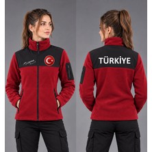 Teknik Üç Cepli Softshell Polar Hırka Metalize Ay Yıldız Etiket Türkiye Baskılı