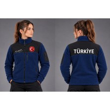 Teknik Üç Cepli Softshell Polar Hırka Metalize Ay Yıldız Etiket Türkiye Baskılı