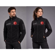 Teknik Üç Cepli Softshell Polar Hırka Metalize Ay Yıldız Etiket Türkiye Baskılı