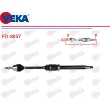 Komple Aks Sağ Ford Transit Courier 1,5-1,6 Tdci 1,0 Ecoboost 912 Mm. 2014+ ET763B436AA Veka FD-8057
