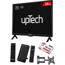 Uptech 19’’ (48 Ekran) Çanaklı / Çanaksız Wifi'li Uydu Alıcısı+Tv Hareketli Askı Aparatı Hediye