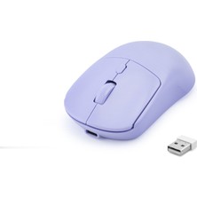 Dual Mode Şarjlı Kablosuz Mouse 2.4 Ghz Bluetooth 5.0 4000 Dpı Lila HDX3415L