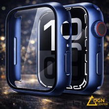 Fmk Apple Watch 45 mm (7., 8. ve 9. Nesil) Uyumlu Tam Kapsamlı Ekran ve Kasa Koruyucu