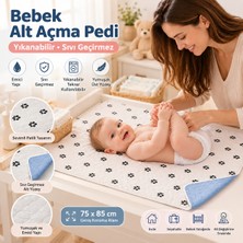 CDE Bebek Alt Açma Pedi 75X85 cm Patili Yıkanabilir Sıvı Geçirmez