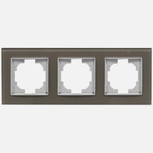 Nilson Alegra Bronze Acrylic Glass Triple Frame