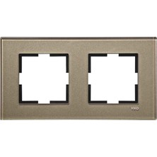 Viko Novella Glass Gold Frame Double