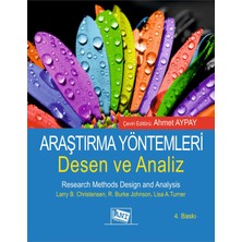 Anı Yayıncılık Araştırma Yöntemleri: Desen ve Analiz