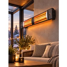 Square 2800 Watt 2 Kademeli Infrared Uzaktan Kumandalı Duvar Tipi Isıtıcı
