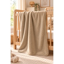Senpai Wellsoft Bebek Çocuk Battaniyesi 100X150CM Çift Taraflı Kundak Puset Örtüsü Yumuşak | Bej