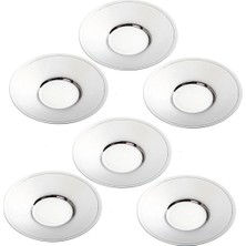 Jumbo Timeless 6-Piece Round Tea Saucer Set - Steel