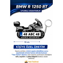 KIZILAKŞAM Bmw R 1250 Rt Motosiklet Uyumlu Kişiye Özel Hediyelik Motor Plaka Anahtarlık