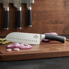 Jumbo New Utsuri Santoku German Steel Chef's Knife 18 cm
