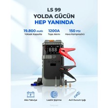 Nsun T-Life Jump Starter 19800 Mah Akü Takviyeli Hava Kompresörü Lensun Ls 99