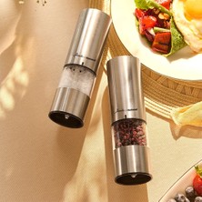 Jumbo x Homend Grindgo 6003H Rechargeable Spice Grinder Set - Inox