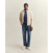 Gant Men's Cream Stand Collar Logo Jacket